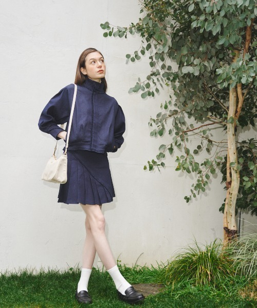 MIRO AMURETTE（ミロアミュレット）の「primavera pleats skirt/デニムプリーツスカート（スカート・レディース・ネイビー・FREE）」の9枚目の写真