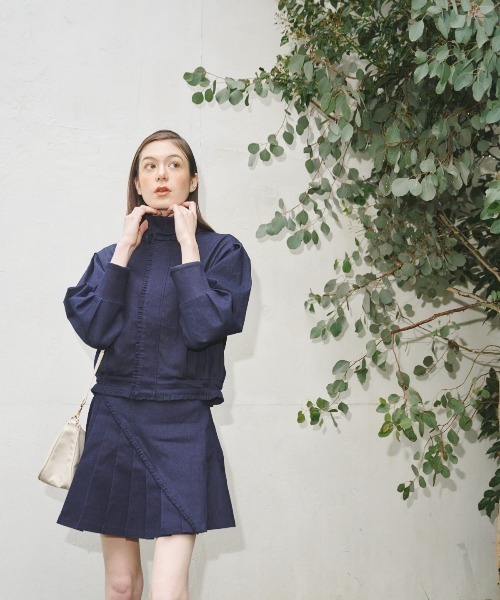 d*3様 希少レア　メゾピアノ　ミミポポ　デニム　プリーツスカート平成レトロy2 d*3様 希少レア メゾピアノ ミミポポ デニム プリーツスカート