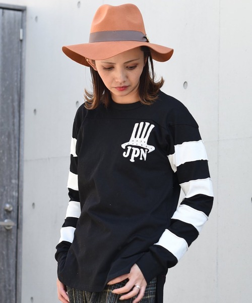 BURNOUT(バーンアウト)の「ハット刺繍 フットボール L/T(Tシャツ/カットソー・メンズ・ホワイト/ヘザーグレー/ブラック・M/L)」の3枚目の写真