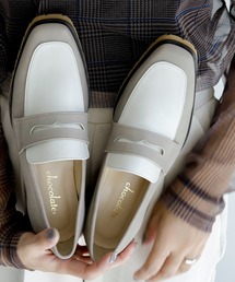 chocolates（チョコラテス）の「晴雨兼用 スクエアトゥ タンクローファー レイン【日本製】（ローファー）」