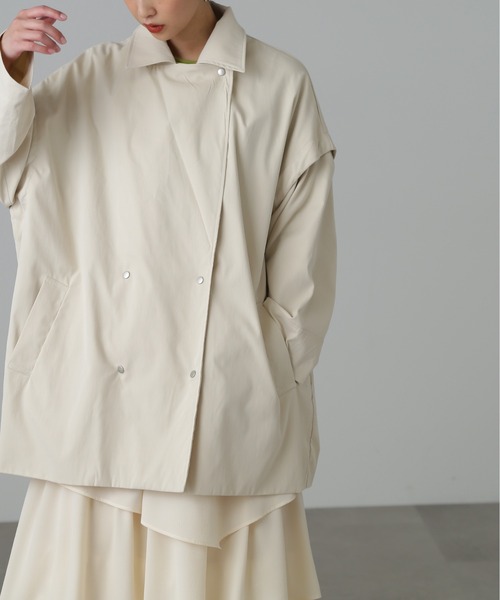 FREE'S MART(フリーズマート)の「2Way袖取り外しミドル丈トレンチコート(トレンチコート・レディース・ベージュ/ホワイト・FREE)」の6枚目の写真