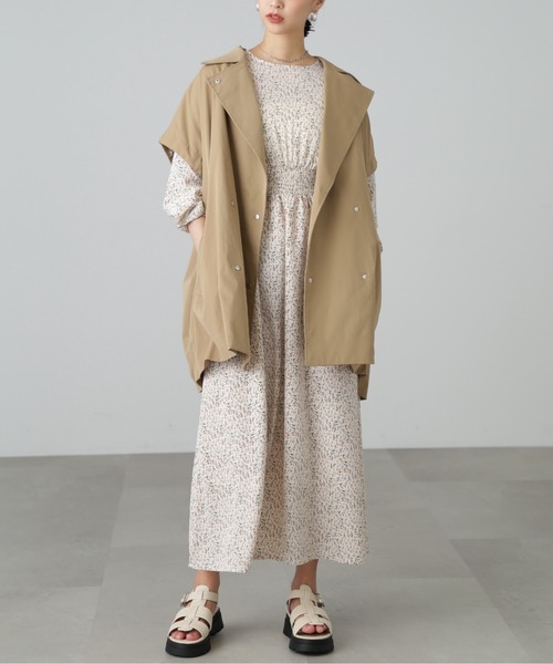 FREE'S MART(フリーズマート)の「2Way袖取り外しミドル丈トレンチコート(トレンチコート・レディース・ベージュ/ホワイト・FREE)」の4枚目の写真