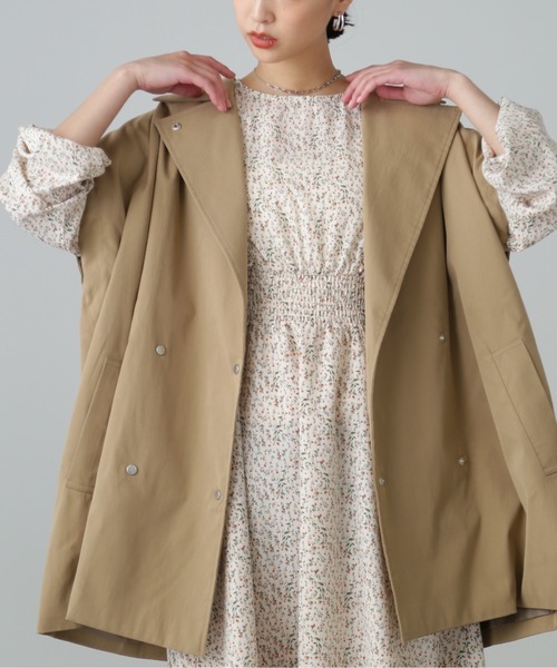 FREE'S MART(フリーズマート)の「2Way袖取り外しミドル丈トレンチコート(トレンチコート・レディース・ベージュ/ホワイト・FREE)」の3枚目の写真