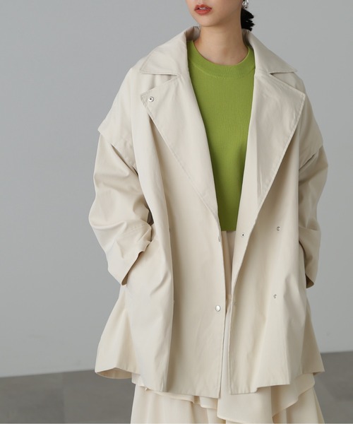 FREE'S MART(フリーズマート)の「2Way袖取り外しミドル丈トレンチコート(トレンチコート・レディース・ベージュ/ホワイト・FREE)」の9枚目の写真