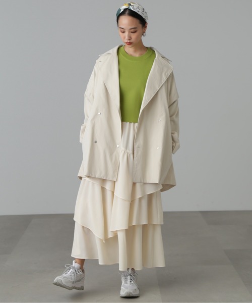 FREE'S MART(フリーズマート)の「2Way袖取り外しミドル丈トレンチコート(トレンチコート・レディース・ベージュ/ホワイト・FREE)」の13枚目の写真