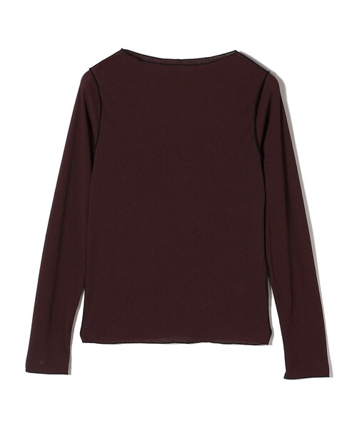 SHIPS(シップス)の「〈手洗い可能〉ドライタッチ テレコ ボートネック プルオーバー(Tシャツ/カットソー・レディース・グリーン/ダークグレー/ネイビー/オフホワイト/ブラック/ダークブラウン/ピンク・ONE SIZE)」の10枚目の写真