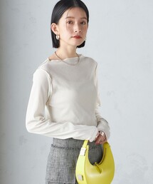 SHIPS | 〈手洗い可能〉ドライタッチ テレコ ボートネック プルオーバー(Tシャツ/カットソー)