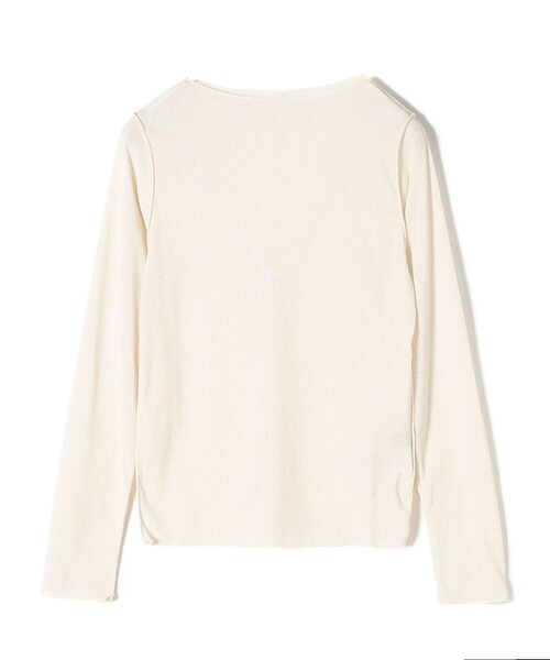 SHIPS(シップス)の「〈手洗い可能〉ドライタッチ テレコ ボートネック プルオーバー(Tシャツ/カットソー・レディース・グリーン/ダークグレー/ネイビー/オフホワイト/ブラック/ダークブラウン/ピンク・ONE SIZE)」の21枚目の写真