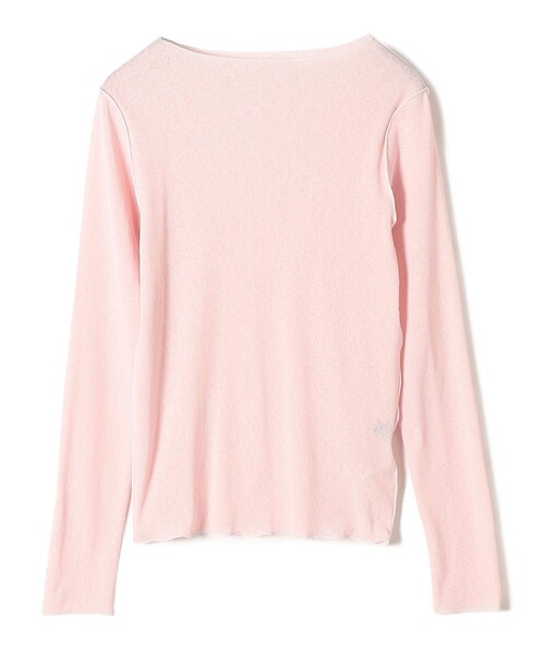 SHIPS(シップス)の「〈手洗い可能〉ドライタッチ テレコ ボートネック プルオーバー(Tシャツ/カットソー・レディース・グリーン/ダークグレー/ネイビー/オフホワイト/ブラック/ダークブラウン/ピンク・ONE SIZE)」の17枚目の写真