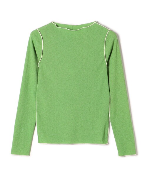 SHIPS(シップス)の「〈手洗い可能〉ドライタッチ テレコ ボートネック プルオーバー(Tシャツ/カットソー・レディース・グリーン/ダークグレー/ネイビー/オフホワイト/ブラック/ダークブラウン/ピンク・ONE SIZE)」の22枚目の写真