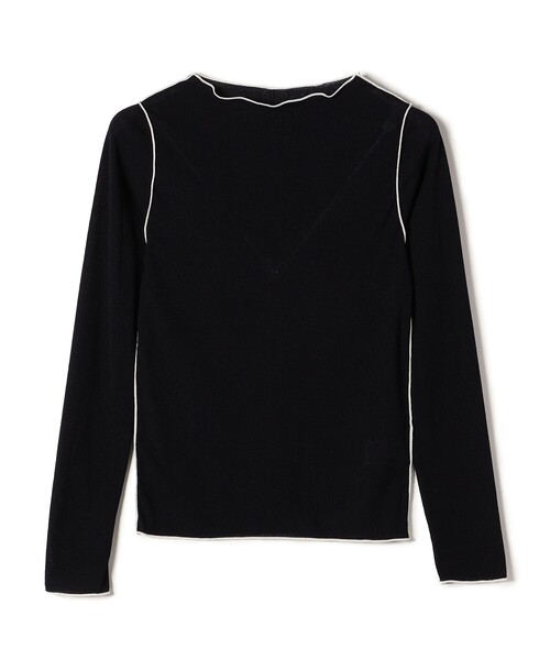 SHIPS(シップス)の「〈手洗い可能〉ドライタッチ テレコ ボートネック プルオーバー(Tシャツ/カットソー・レディース・グリーン/ダークグレー/ネイビー/オフホワイト/ブラック/ダークブラウン/ピンク・ONE SIZE)」の18枚目の写真