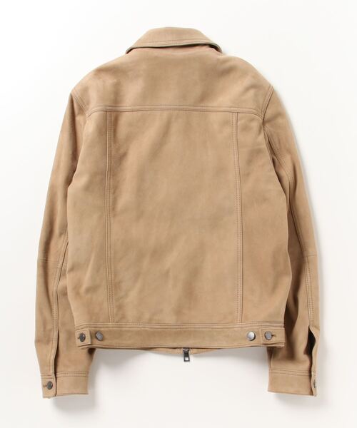 MICHAEL KORS◆ブルースエードトラッカージャケット/S/レザー/NVY MICHAEL KORS（マイケルコース）の「スエード トラッカージャケット