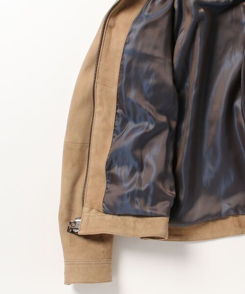 MICHAEL KORS◆ブルースエードトラッカージャケット/S/レザー/NVY MICHAEL KORS（マイケルコース）の「スエード トラッカージャケット