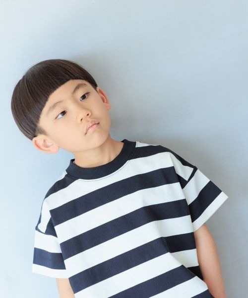 LOWRYS FARM(ローリーズファーム)の「USAフトボーダーTシャツ 180609(Tシャツ/カットソー・キッズ・ブルー/ブラック/ブラウン/レッド・110cm/120cm/130cm/140cm/150cm)」の9枚目の写真