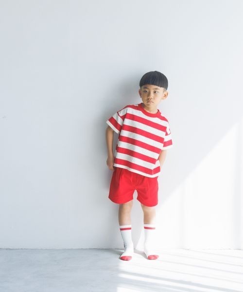 LOWRYS FARM(ローリーズファーム)の「USAフトボーダーTシャツ 180609(Tシャツ/カットソー・キッズ・ブルー/ブラック/ブラウン/レッド・110cm/120cm/130cm/140cm/150cm)」の10枚目の写真