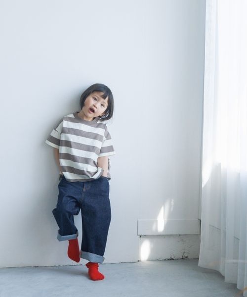 LOWRYS FARM(ローリーズファーム)の「USAフトボーダーTシャツ 180609(Tシャツ/カットソー・キッズ・ブルー/ブラック/ブラウン/レッド・110cm/120cm/130cm/140cm/150cm)」の14枚目の写真