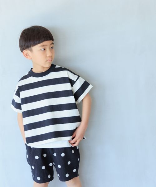 LOWRYS FARM(ローリーズファーム)の「USAフトボーダーTシャツ 180609(Tシャツ/カットソー・キッズ・ブルー/ブラック/ブラウン/レッド・110cm/120cm/130cm/140cm/150cm)」の7枚目の写真