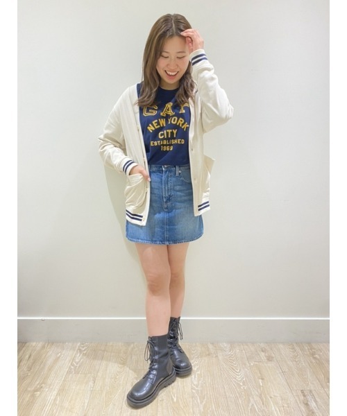 GAP（ギャップ）の「Gapロゴ フレンチテリーカーディガン(ユニセックス)（カーディガン/ボレロ・メンズ・グレー/ベージュ/ネイビー・XS/S/M/L/XL）」の21枚目の写真