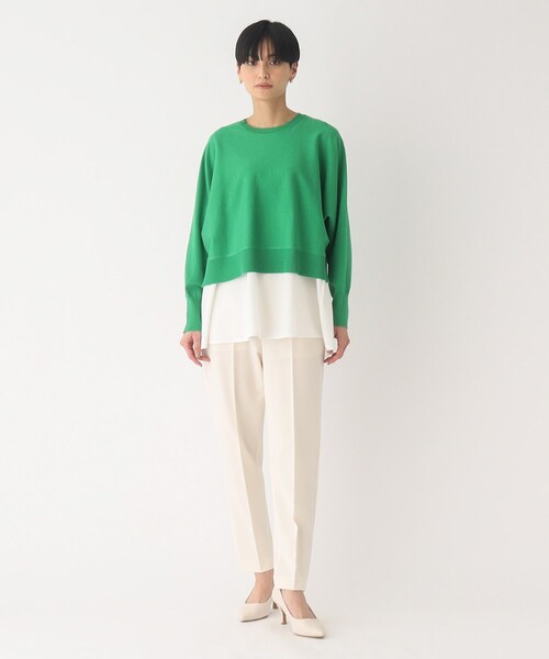 OPAQUE.CLIP(オペークドットクリップ)の「◆3WAY ドルマンスリーブレイヤードニット【洗える】(その他トップス・レディース・ライトベージュ/ホワイト系/ブラック/レモンイエロー/ダークグリーン・38/36/34/42/40)」の16枚目の写真