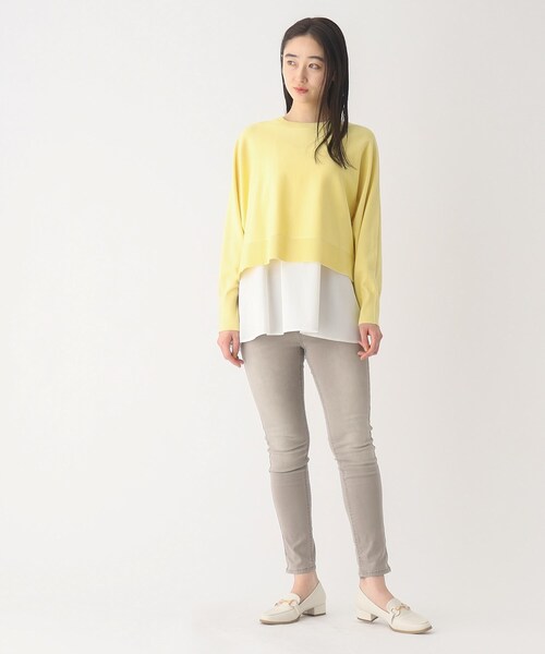 OPAQUE.CLIP(オペークドットクリップ)の「◆3WAY ドルマンスリーブレイヤードニット【洗える】(その他トップス・レディース・ライトベージュ/ホワイト系/ブラック/レモンイエロー/ダークグリーン・38/36/34/42/40)」の17枚目の写真