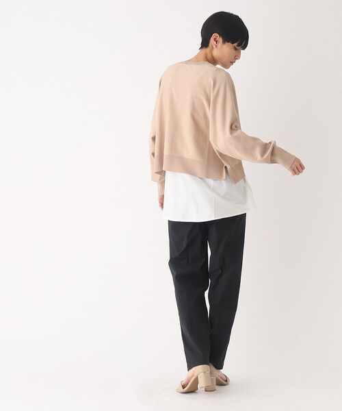 OPAQUE.CLIP(オペークドットクリップ)の「◆3WAY ドルマンスリーブレイヤードニット【洗える】(その他トップス・レディース・ライトベージュ/ホワイト系/ブラック/レモンイエロー/ダークグリーン・38/36/34/42/40)」の11枚目の写真