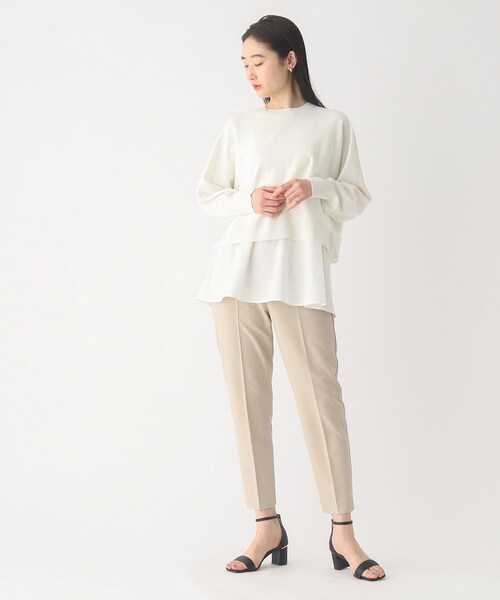 OPAQUE.CLIP(オペークドットクリップ)の「◆3WAY ドルマンスリーブレイヤードニット【洗える】(その他トップス・レディース・ライトベージュ/ホワイト系/ブラック/レモンイエロー/ダークグリーン・38/36/34/42/40)」の18枚目の写真
