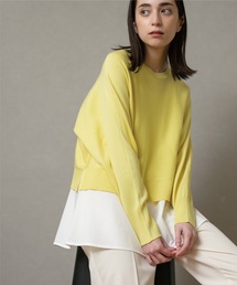 OPAQUE.CLIP | 3WAY ドルマンスリーブレイヤードニット【洗える】(その他トップス)