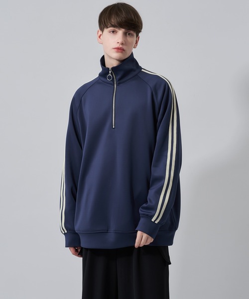 Adoon plain（アドーンプレーン）の「【Adoon plain】トラックハーフジップ（その他アウター・メンズ・ネイビー/ブラック/チャコールグレー・MEDIUM/LARGE）」の3枚目の写真