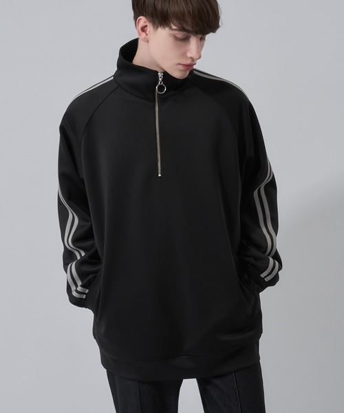 Adoon plain（アドーンプレーン）の「【Adoon plain】トラックハーフジップ（その他アウター・メンズ・ネイビー/ブラック/チャコールグレー・MEDIUM/LARGE）」の2枚目の写真