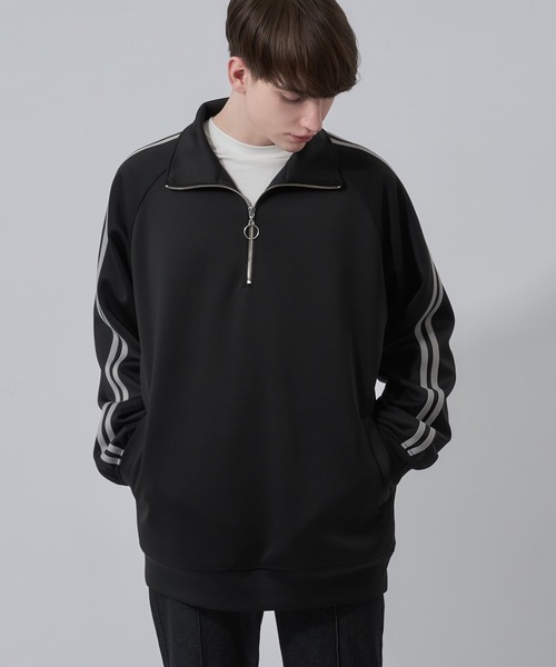 Adoon plain（アドーンプレーン）の「【Adoon plain】トラックハーフジップ（その他アウター・メンズ・ネイビー/ブラック/チャコールグレー・MEDIUM/LARGE）」の4枚目の写真