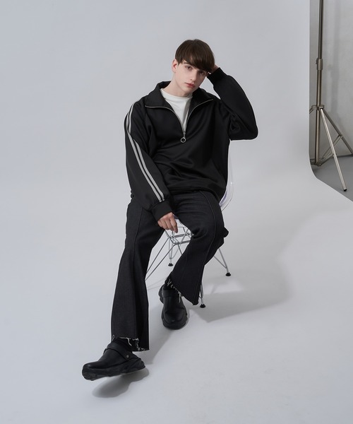 Adoon plain（アドーンプレーン）の「【Adoon plain】トラックハーフジップ（その他アウター・メンズ・ネイビー/ブラック/チャコールグレー・MEDIUM/LARGE）」の10枚目の写真