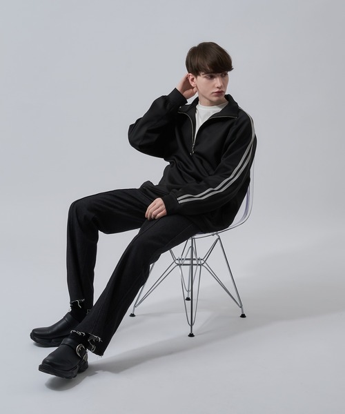 Adoon plain（アドーンプレーン）の「【Adoon plain】トラックハーフジップ（その他アウター・メンズ・ネイビー/ブラック/チャコールグレー・MEDIUM/LARGE）」の9枚目の写真