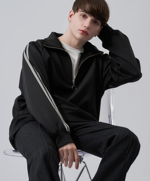 Adoon plain（アドーンプレーン）の「【Adoon plain】トラックハーフジップ（その他アウター・メンズ・ネイビー/ブラック/チャコールグレー・MEDIUM/LARGE）」の6枚目の写真