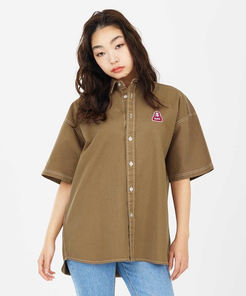 X-girl（エックスガール）の「FACE S/S SHIRT（シャツ/ブラウス・レディース・ブラック/ブラウン/ライトパープル・S/M）」の19枚目の写真