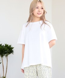 Ray BEAMS | Ray BEAMS / バック フレア クルーネック Tシャツ(Tシャツ/カットソー)