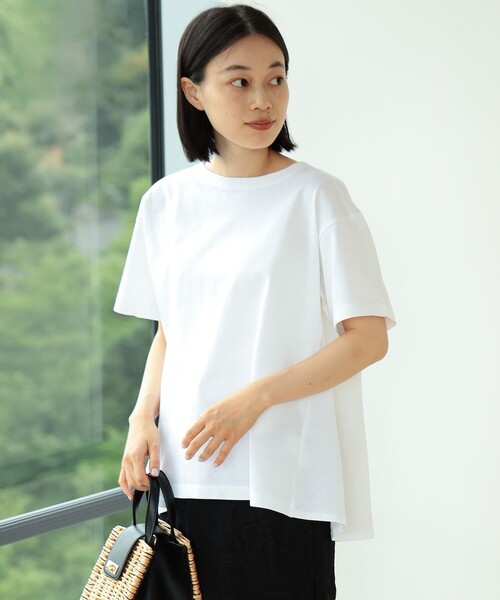 Ray BEAMS（レイビームス）の「Ray BEAMS / バック フレア クルーネック Tシャツ（Tシャツ/カットソー・レディース・ブラック/ホワイト/ブラック×ホワイト・ONE SIZE）」の19枚目の写真