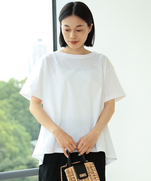 Ray BEAMS（レイビームス）の「Ray BEAMS / バック フレア クルーネック Tシャツ（Tシャツ/カットソー・レディース・ブラック/ホワイト/ブラック×ホワイト・ONE SIZE）」の21枚目の写真