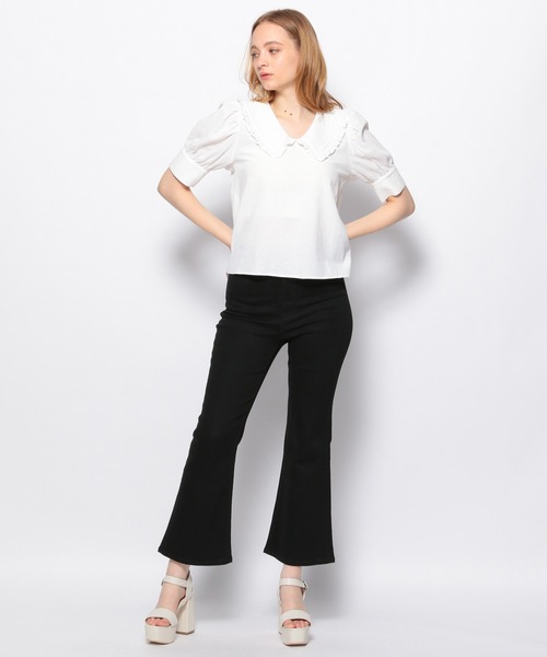 FOREVER 21（フォーエバー トゥエンティーワン）の「【FEMININE】ビッグカラーブラウス（シャツ/ブラウス・レディース・ホワイト/ブルー・FREE）」の9枚目の写真
