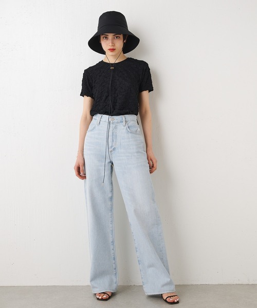 Whim Gazette(ウィムガゼット)の「【THE PAUSE】スクエアポップTシャツ(Tシャツ/カットソー・レディース・ブラック/オフホワイト/ブルー・FREE)」の4枚目の写真