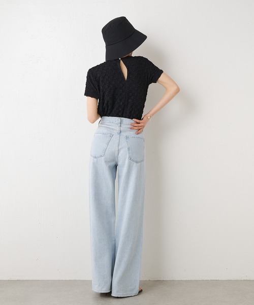 Whim Gazette(ウィムガゼット)の「【THE PAUSE】スクエアポップTシャツ(Tシャツ/カットソー・レディース・ブラック/オフホワイト/ブルー・FREE)」の5枚目の写真