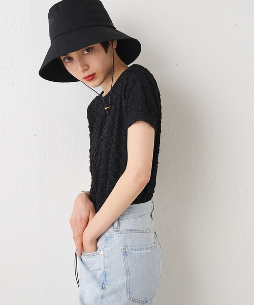 Whim Gazette(ウィムガゼット)の「【THE PAUSE】スクエアポップTシャツ(Tシャツ/カットソー・レディース・ブラック/オフホワイト/ブルー・FREE)」の22枚目の写真