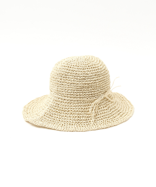 abahouse mavie(アバハウスマヴィ)の「ペーパーロングブリムハット(ハット・レディース・ベージュ/ブラウン・フリー)」の6枚目の写真