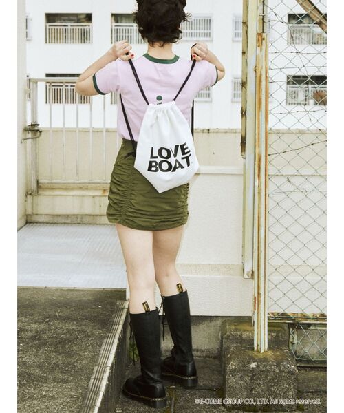 jouetie（ジュエティ）の「LOVE BOAT ショッパーナップサック【コラボ】（エコバッグ/サブバッグ・レディース・オフホワイト/ピンク・FREE）」の7枚目の写真