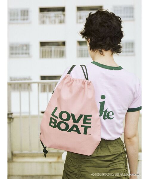 jouetie（ジュエティ）の「LOVE BOAT ショッパーナップサック【コラボ】（エコバッグ/サブバッグ・レディース・オフホワイト/ピンク・FREE）」の9枚目の写真