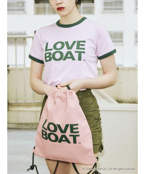 jouetie（ジュエティ）の「LOVE BOAT ショッパーナップサック【コラボ】（エコバッグ/サブバッグ・レディース・オフホワイト/ピンク・FREE）」の10枚目の写真