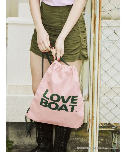 jouetie（ジュエティ）の「LOVE BOAT ショッパーナップサック【コラボ】（エコバッグ/サブバッグ・レディース・オフホワイト/ピンク・FREE）」の12枚目の写真