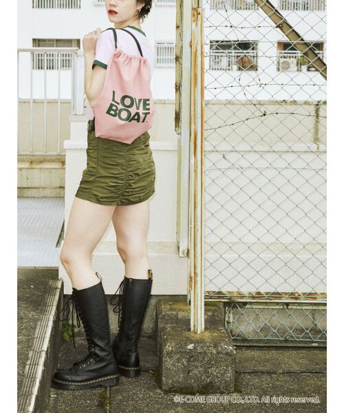 jouetie（ジュエティ）の「LOVE BOAT ショッパーナップサック【コラボ】（エコバッグ/サブバッグ・レディース・オフホワイト/ピンク・FREE）」の13枚目の写真