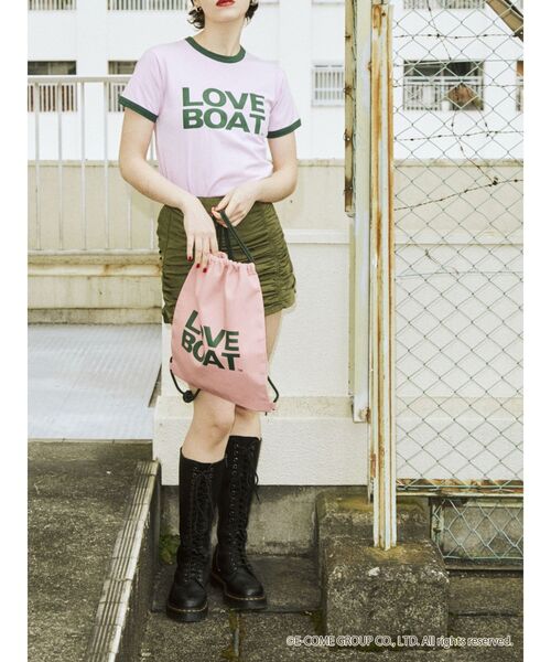 jouetie（ジュエティ）の「LOVE BOAT ショッパーナップサック【コラボ】（エコバッグ/サブバッグ・レディース・オフホワイト/ピンク・FREE）」の14枚目の写真