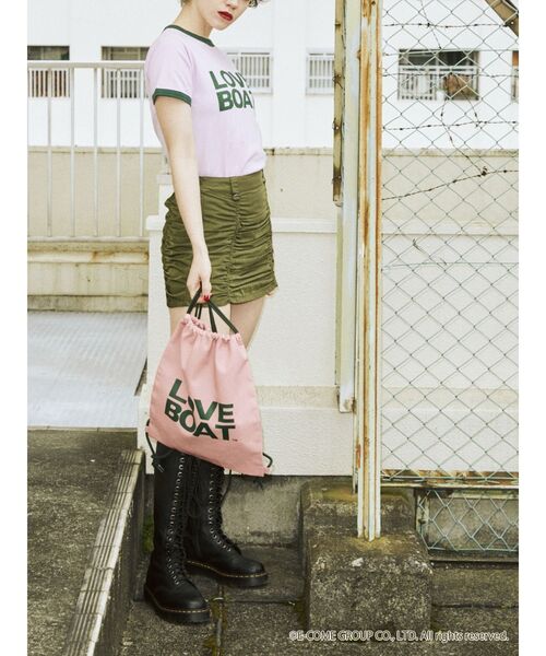jouetie（ジュエティ）の「LOVE BOAT ショッパーナップサック【コラボ】（エコバッグ/サブバッグ・レディース・オフホワイト/ピンク・FREE）」の15枚目の写真