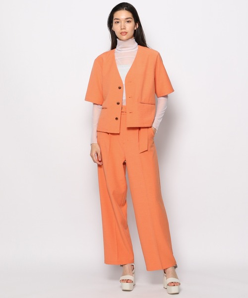 FOREVER 21（フォーエバー トゥエンティーワン）の「リネン混ジャケット（ノーカラージャケット・レディース・ベージュ/グレー/オレンジ・SMALL/MEDIUM）」の18枚目の写真